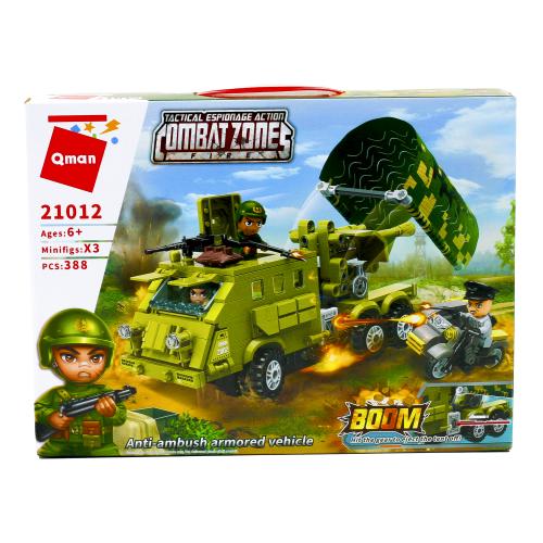 Конструктор Qman 21012 військовий транспорт, 3 фігурки, 388 деталей, 21012 Qman