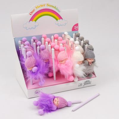 Ручка "Мех-Малыш спящий", шариковая, синяя (цена за штуку), LK-MD-029