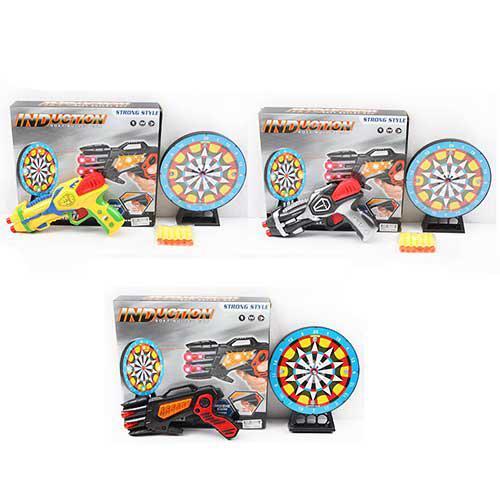 Пистолет, мишень, 3 вида, в кор-ке, 369-1-2-3 Пистолет, мишень, 3 вида, в кор-ке, 369-1-2-3