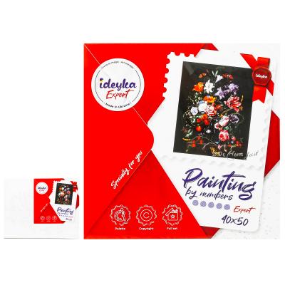 Набір для розпису по номерах. "Ваза з квітами та ягодами" 40х50см, ID-KHO3208 Набір для розпису по номерах. "Ваза з квітами та ягодами" 40х50см, ID-KHO3208