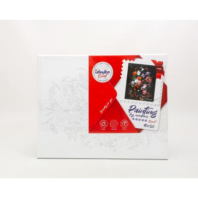 Набір для розпису по номерах. "Ваза з квітами та ягодами" 40х50см, ID-KHO3208