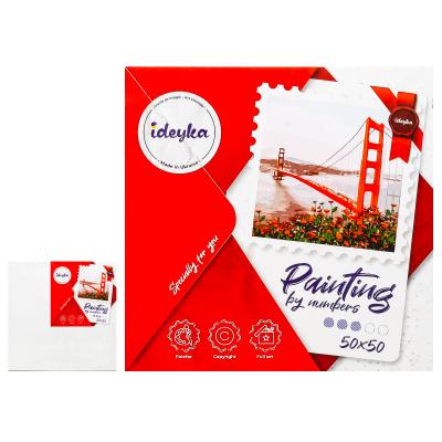 Набір для розпису по номерах. "Ранковий Сан-Франциско" 50х50см, ID-KHO3596 Набір для розпису по номерах. "Ранковий Сан-Франциско" 50х50см, ID-KHO3596