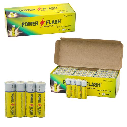 Батарейки Power Flash АА, R6S
