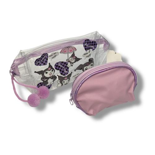 Силіконова косметичка "KUROMI" 3в1, 24-479-PURPLE Силіконова косметичка "KUROMI" 3в1, 24-479-PURPLE