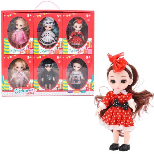Лялька шарнірна, 16 см, 6 видів, в кор-ці, 168-1-72