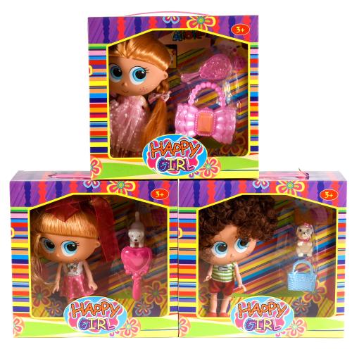 Лялька Happy Girl, 18 см, 6 видів, в кор-ці, 1816