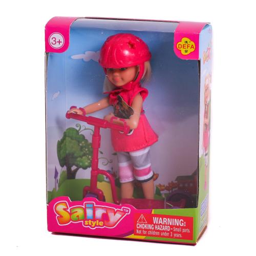 Кукла DEFA + самокат, 8294