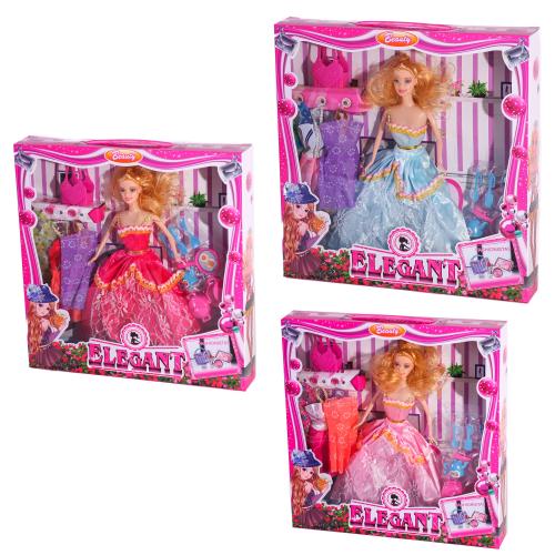 Лялька 28 см, з нарядами, мікс видів, в кор-ці, 053D Лялька 28 см, з нарядами, мікс видів, в кор-ці, 053D