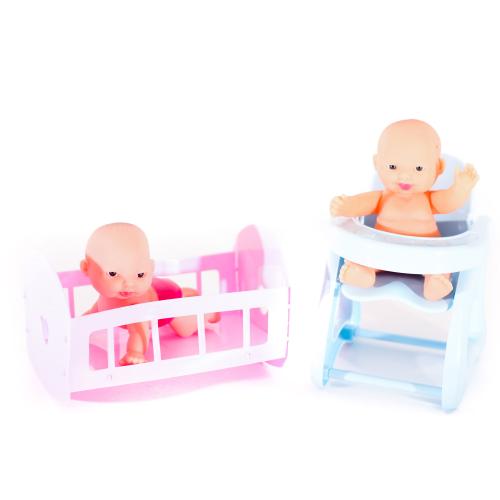 Пупс в кроватке, 6 видов, в кульке, 802-14 Пупс в кроватке, 6 видов, в кульке, 802-14