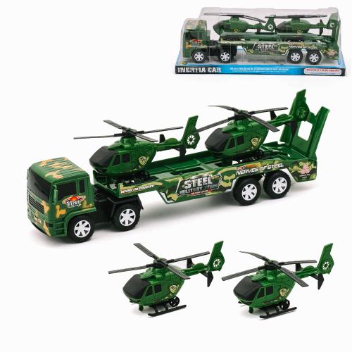 Трейлер 6642-1 інерційний з 2-ма гелікоптерами Steel Military Team іграшка для хлопчиків, 6642-1 Трейлер 6642-1 інерційний з 2-ма гелікоптерами Steel Military Team іграшка для хлопчиків, 6642-1