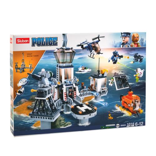 Конструктор SLUBAN Поліцейська база, M38-B0828 Конструктор SLUBAN Поліцейська база, M38-B0828