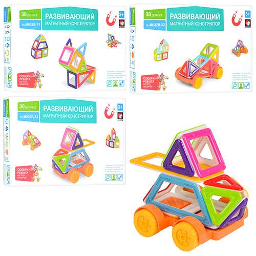 Конструктор магнитный, 38 деталей, M032B-31-2-3