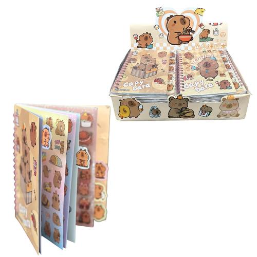 Книжечка з наліпками CAPYBARA на пружинці, в пакете (ціна за штуку), K0142
