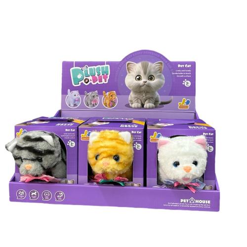 М'яка іграшка "Кіт", 3 види, в коробці, 810-39