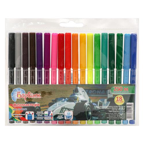 Фломастери "Кіт Барвінок"., ФЛ46-3 Фломастери "Кіт Барвінок"., ФЛ46-3