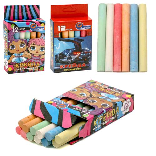 Крейда кольорова кругла, 313-C-12 Крейда кольорова кругла, 313-C-12
