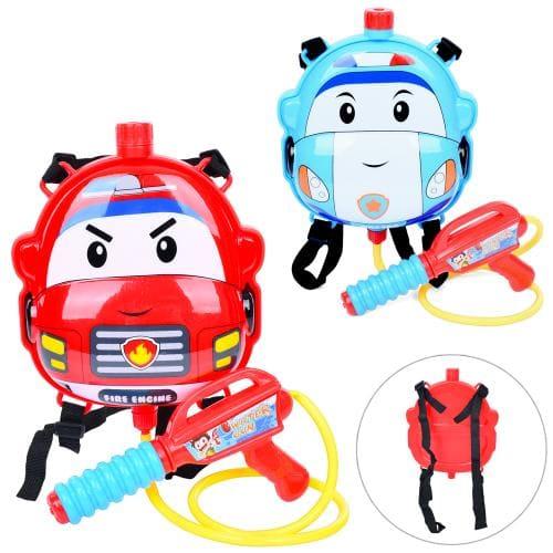 Водяний автомат 20,5см, помпа, балон на плечі 22-20-6см, 2 види(поліція, пожежна), у пакеті, 31-32-8см, JC19-90-92