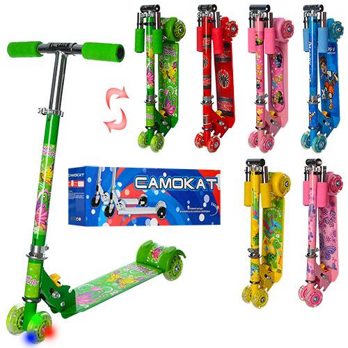 Самокат, 5 видов, 4 кол., в кор-ке, BB 4-001-3