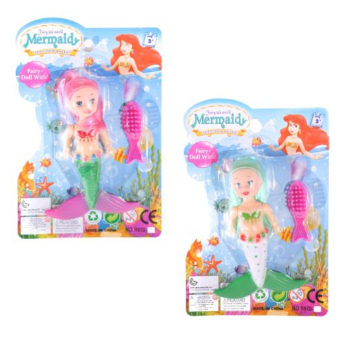 Кукла русалка, 2 вида, на листе, R970-1