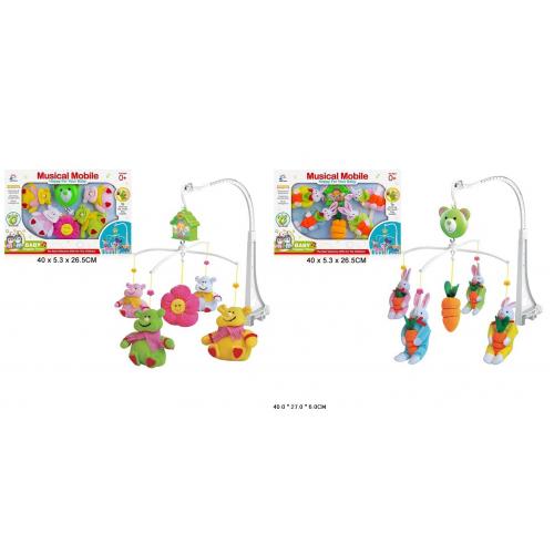 Мобіле. муз.,м'яконабивні іграшки, короб.40*27*6 см, 699-9A-10A