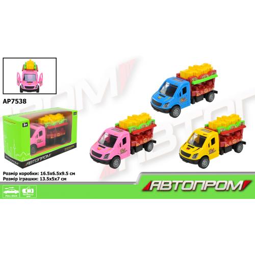 Машина "АВТОПРОМ" 3 кольори,у коробц, AP7538 Машина "АВТОПРОМ" 3 кольори,у коробц, AP7538