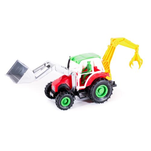 Трактор, инерц-й, 2 вида, в кульке, 168-50-51