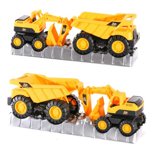 Набор стройтехники - самосвал, экскаватор, в слюде, 988-03