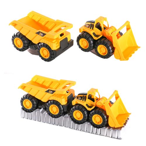 Набор стройтехники - самосвал, бульдозер, в слюде, 988-02