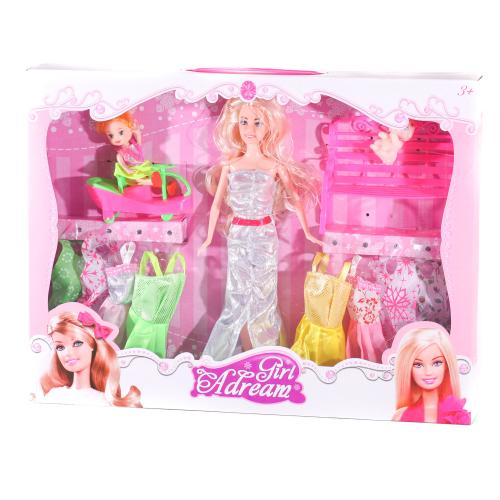 Лялька з нарядами, 28 см, в кор-ці, 643D