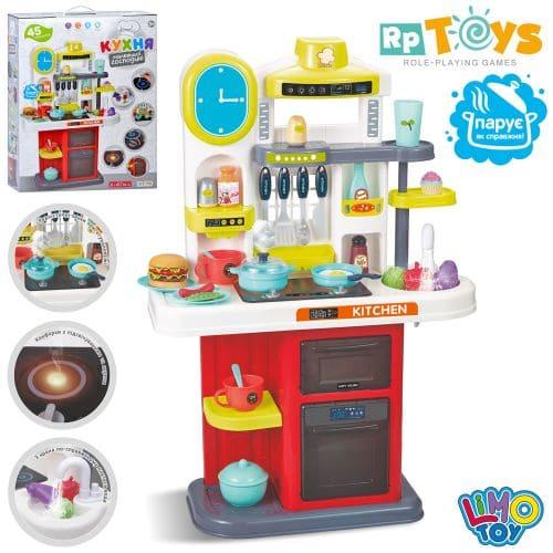 Кухня плита, пара, звук,світло, духовка, мийка-ллється вода(механ), посуд,продукти, 45пр, на бат-ці, в кор-ці, 16911A