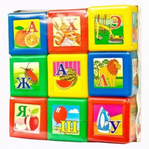 Кубики "Азбука", РУС, в плёнке, Л-002-3 Кубики "Азбука", РУС, в плёнке, Л-002-3