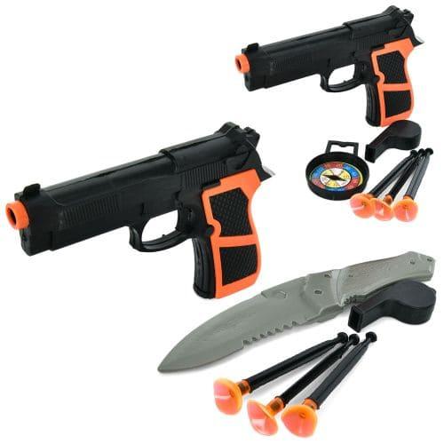 Пістолет 15см, кулі-присоски 3 шт, 2 види, в пакеті, 1936-11-12 Пістолет 15см, кулі-присоски 3 шт, 2 види, в пакеті, 1936-11-12