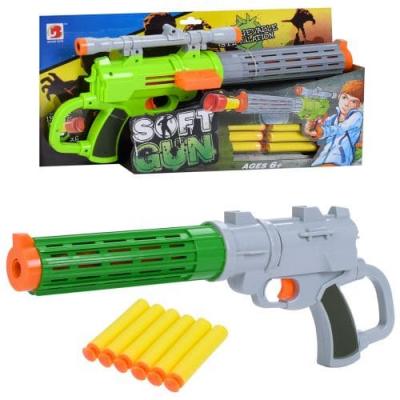 Пістолет 41см, м'які кулі-присоски 6шт, 2 види, в кор-ці