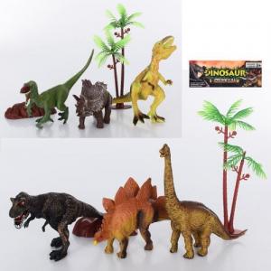 Ігровий набір фігурок динозаври, 3шт, від 14см до 16см, дерево, 2 види