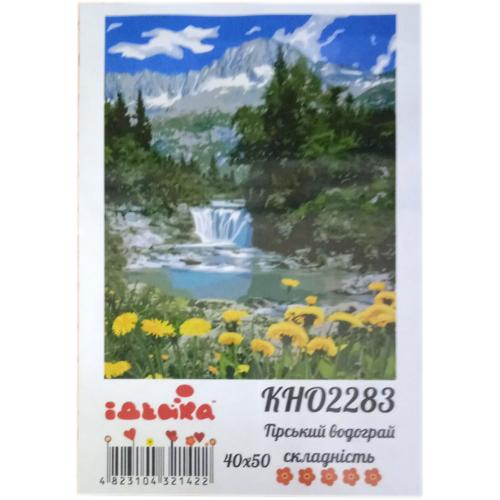 Набор для росписи по номерам "Горный водопад", 40х50 см, ID-KHO2283 Набор для росписи по номерам "Горный водопад", 40х50 см, ID-KHO2283