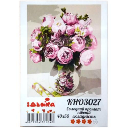 Набор для росписи по номерам "Сладкий аромат пионов", 40х50 см, ID-KHO3027