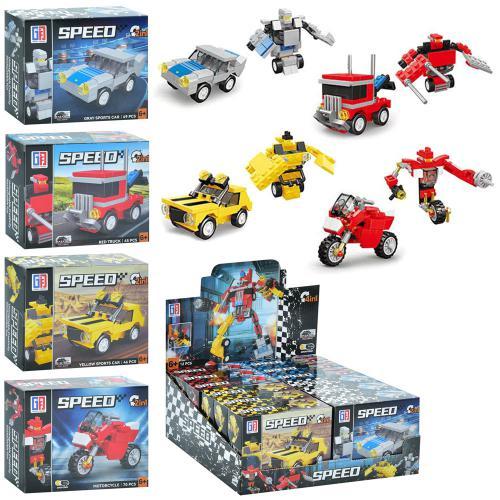 Конструктор 2в1 Робор/транспорт, 123-697-700