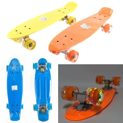 Скейт Пенни со светящимися колесами, металлическая подвеска, SL-2-9