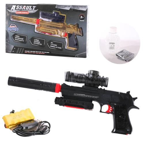 Пистолет, водяные пульки, 3 цвета, в кор-ке, MP-1-2-3