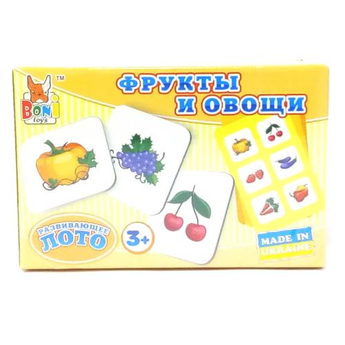 Настольная игра "Лото фрукты и овощи", в кор-ке, ПЦ 0264