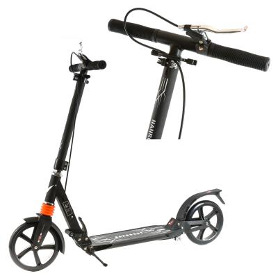 Самокат (10+) колеса ПУ180мм-пластик, ручной тормоз, амортизатор, подножка, SL-CS-003S