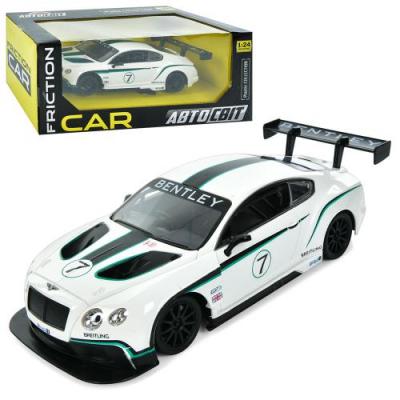 Машина АвтоСвіт, 1:24, Bentley Continental GT3, інерц, 20,5см,гумові колеса, в кор-ці, 27-11,5-13см