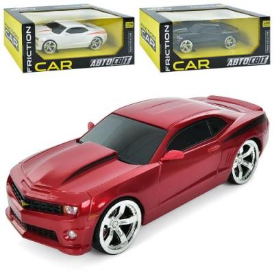 Машина АвтоСвіт, 1:24, CAMARO, інерц, 20см,гумові колеса, 3 кольори, в кор-ці, 27-11,5-13см