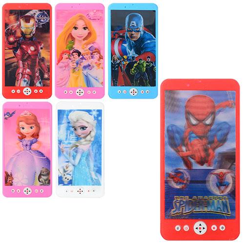 Телефон "Супергерои", 6 видов, на листе, 902 Телефон "Супергерои", 6 видов, на листе, 902
