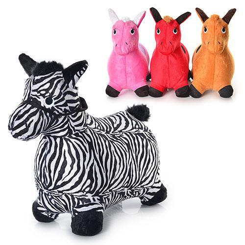 Прыгун плюшевый, лошадка, микс цветов, в кульке, MS 0325