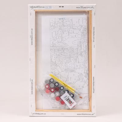 Набор для росписи по номерам "Красный зонтик", 30х50 см, ID-KHO2655