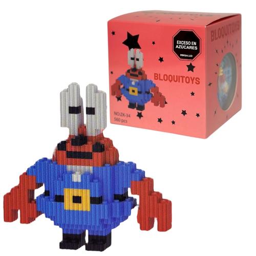 Конструктор піксельний "Містер Крабс", 10см, 560 деталей, 34-ZK