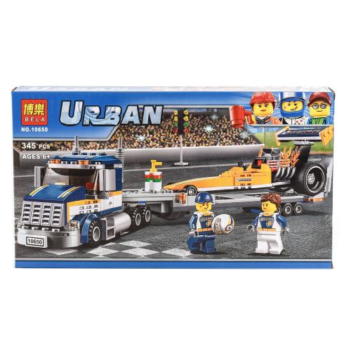 Конструктор BELA "Грузовик для перевозки драгстера", 345 деталей, BELA 10650