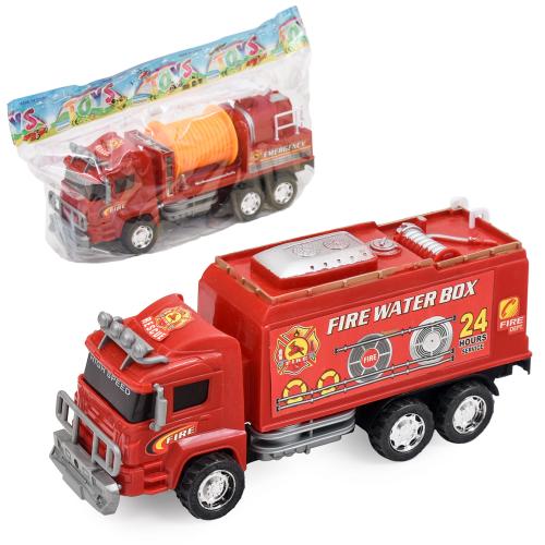 Пожарная машина, инерц-я, 4 вида, в кульке, 128-1-2-3-4