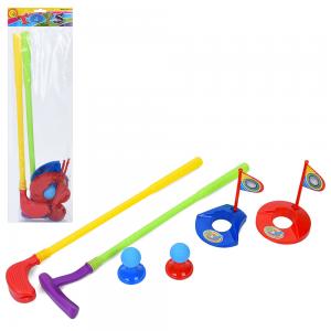 Гольф ключка 2шт 48см, лунка 2шт, м'яч 2шт, прапорець 2шт, у пакеті